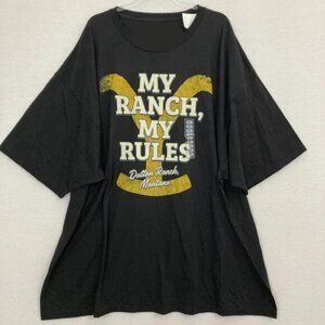 Gildan New‎ Yellowstone Black Stretch Comfy Western Print T Shirt